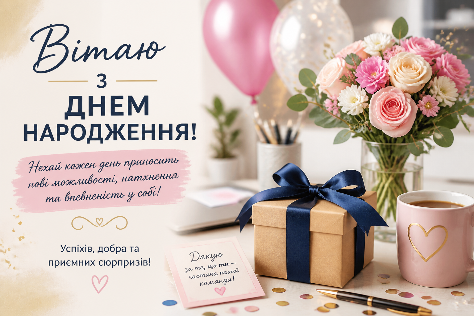 привітання з днем народження колезі — иллюстрация к статье «привітання з днем народження колезі»