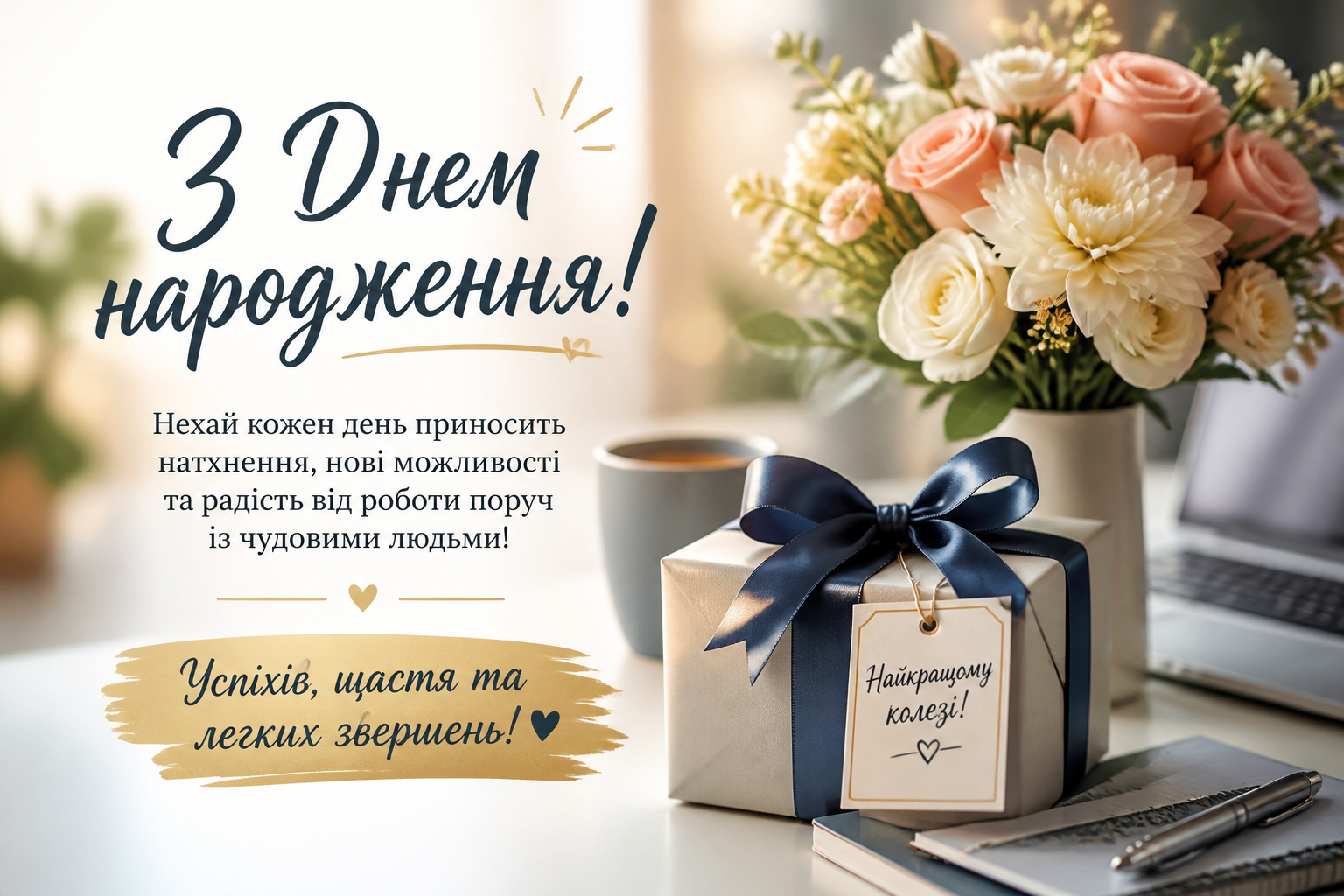 привітання з днем народження колезі — иллюстрация к статье «привітання з днем народження колезі»