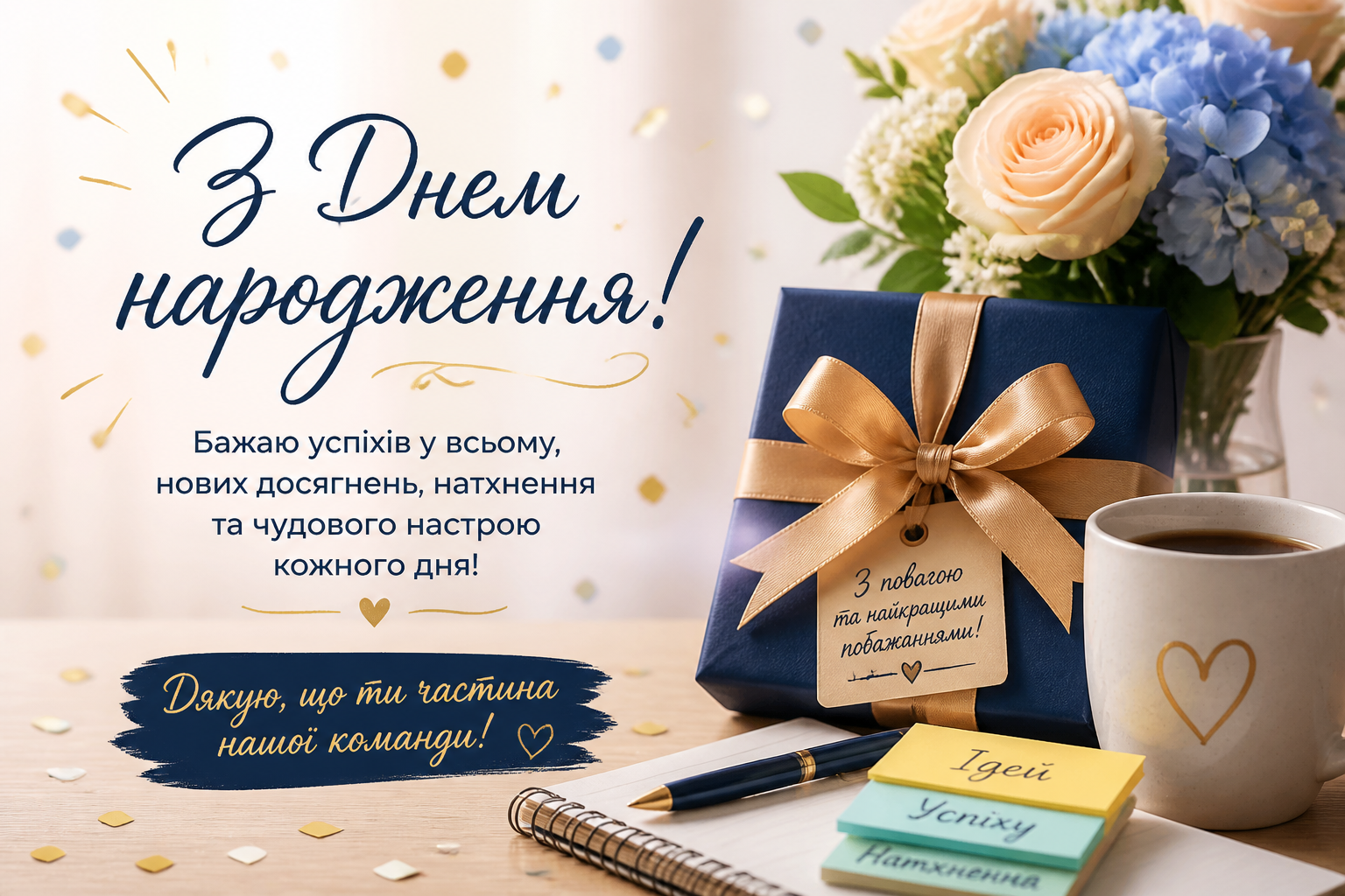 привітання з днем народження колезі — иллюстрация к статье «привітання з днем народження колезі»