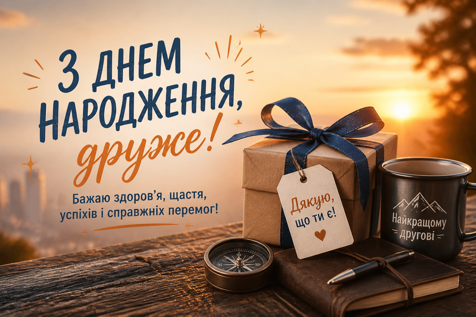 Щирі привітання від серця — иллюстрация к статье «привітання з днем народження другу»