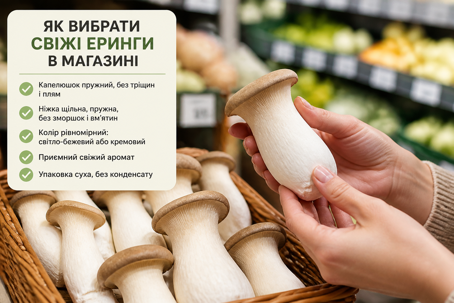 Як вибрати свіжі еринги в магазині — иллюстрация к статье «гриби ерінги як готувати»