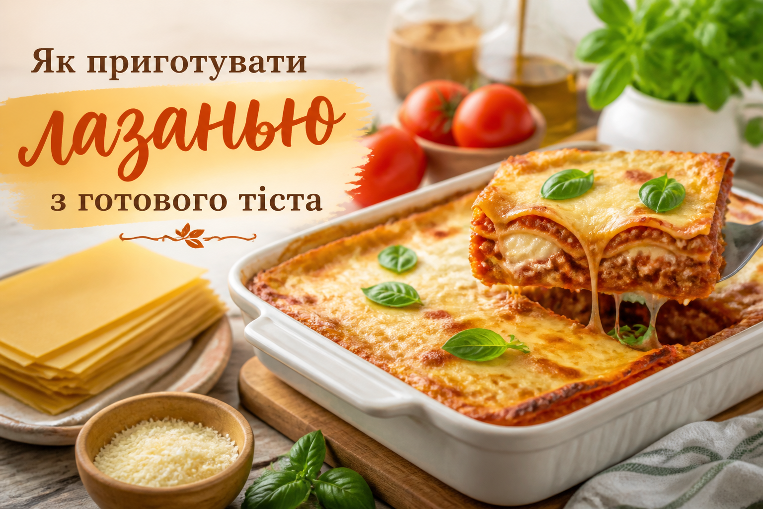 як приготувати лазанью з готового тіста — иллюстрация к статье «як приготувати лазанью з готового тіста»