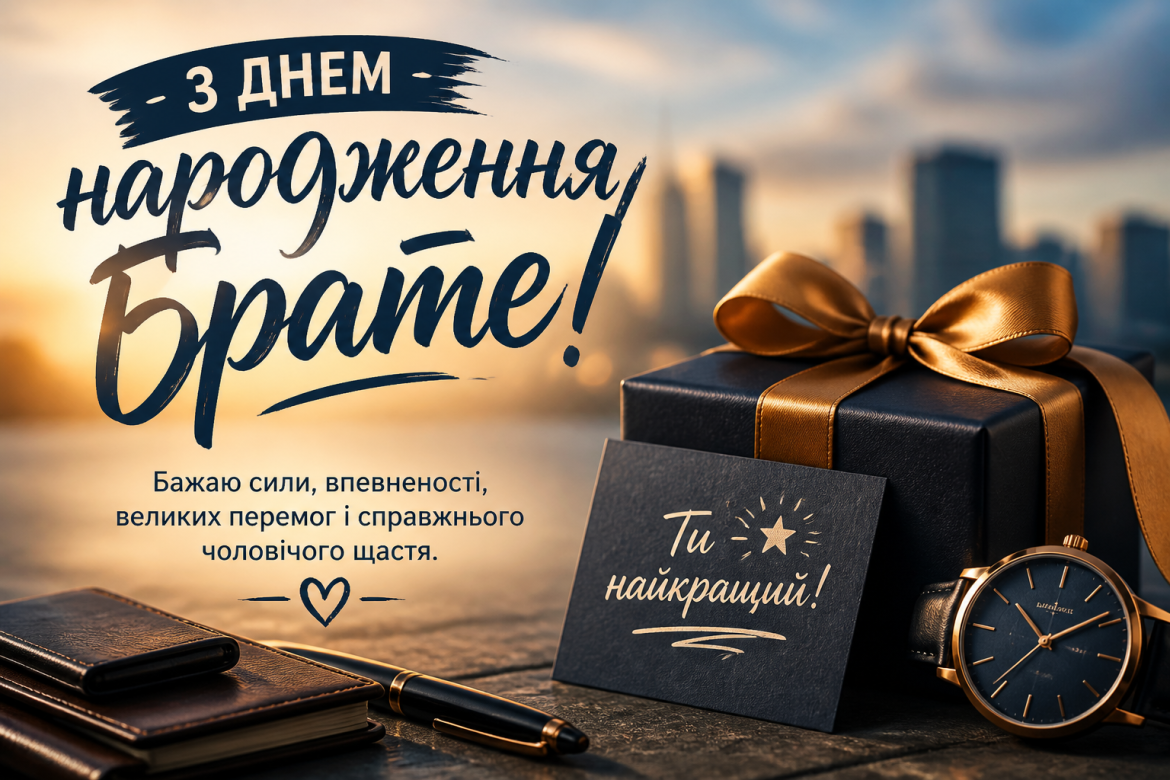 З днем народження, брате: теплі, щирі та незвичайні привітання для найріднішої людини — превью