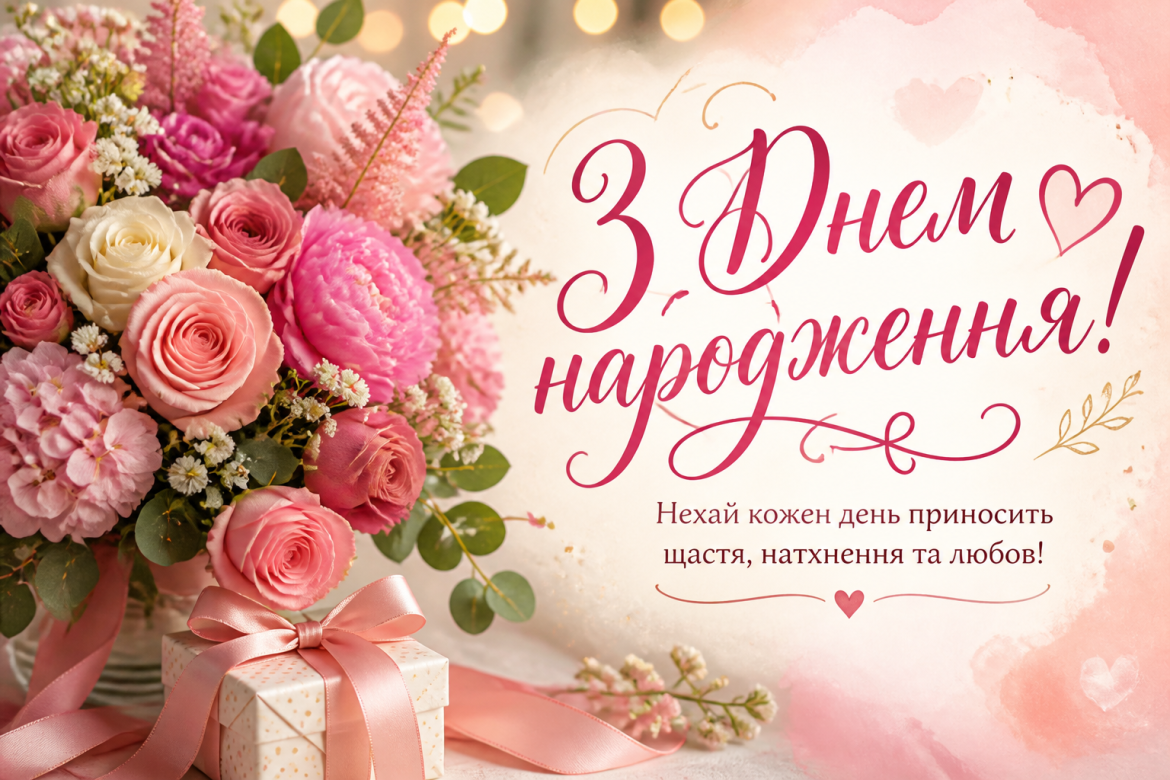 Привітання з днем народження жінці — теплі, щирі та різні — превью